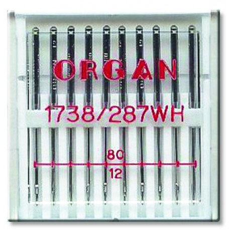 Machine Needles ORGAN 1738 / 287 WH - 8 - 10pcs/plastic box