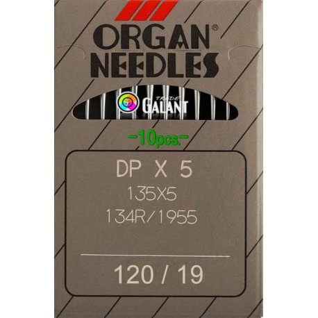 Industrial Machine Needles ORGAN DPx5 - 120/19 - 10pcs/card