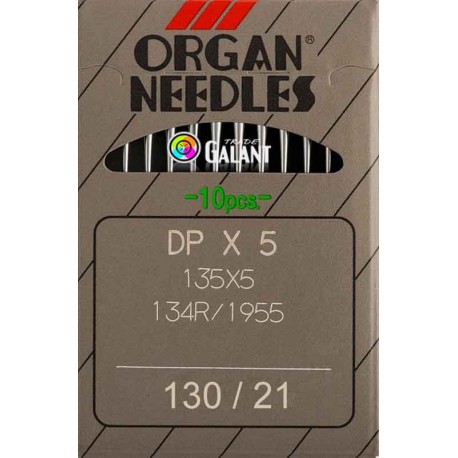 Industrial Machine Needles ORGAN DPx5 - 130/21 - 10pcs/card