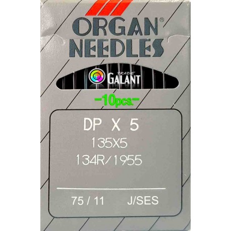 Industrial Machine Needles ORGAN DPx5 SES - 75/11 - 10pcs/card