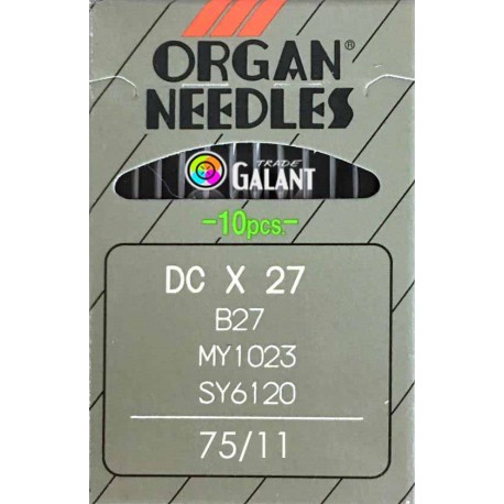 Industrial Machine Needles ORGAN DCx27 (B27) - 075/11 - 10pcs/card