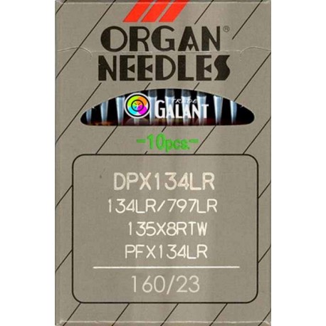 Industrial Machine Needles ORGAN DPx134LR - 160/23 - 10pcs/card