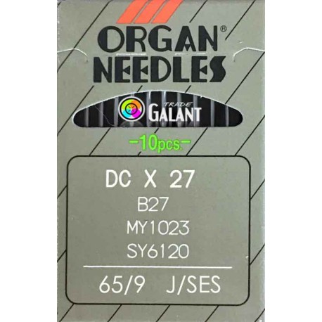 Industrial Machine Needles ORGAN DCx27 SES (B27 SES) - 065/9 - 10pcs/card