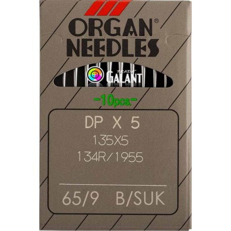 Industrial Machine Needles ORGAN DPx5 SUK - 65/9 - 10pcs/card