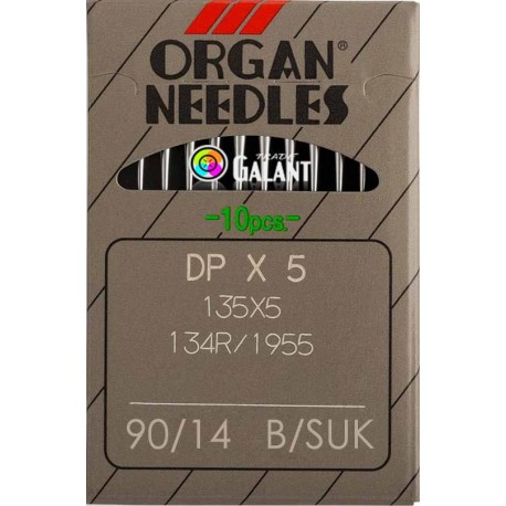 Industrial Machine Needles ORGAN DPx5 SUK - 90/14 - 10pcs/card