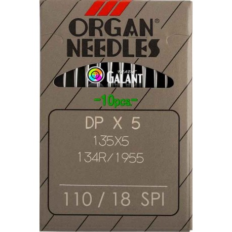 Industrial Machine Needles ORGAN DPx5 SPI - 110/18 - 10pcs/card