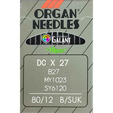 Industrial Machine Needles ORGAN DCx27 SUK - 080/10 - 10pcs/card