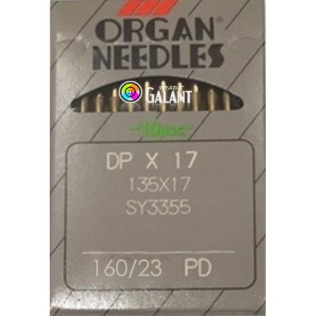 Industrial Machine Needles ORGAN DPx17 Titan-Nitrid - 160/23 - 10pcs/card