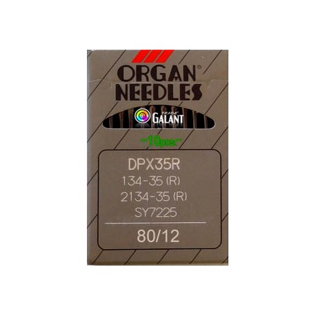 Jehly strojové průmyslové ORGAN DPx35R - 80/12 - 10ks/karta