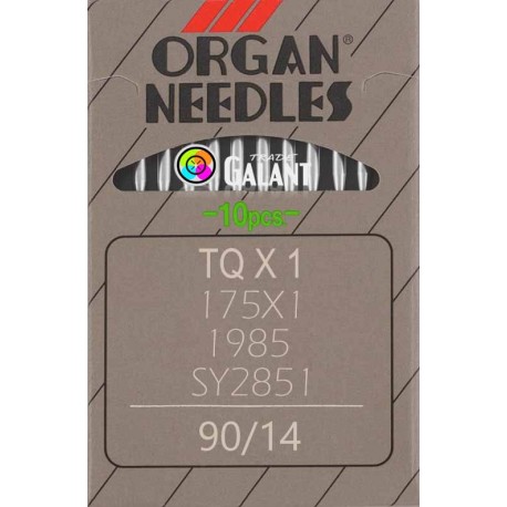 Industrial machine needles ORGAN TQx1 - 90/14 - 10pcs/card