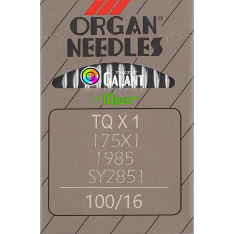 Industrial machine needles ORGAN TQx1 - 100/16 - 10pcs/card